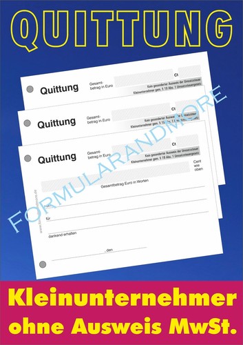 Quittungsblock f - quittungsblock,