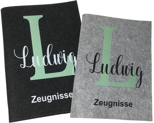 Zeugnismappe mit namen aus - zeugnismappe,
