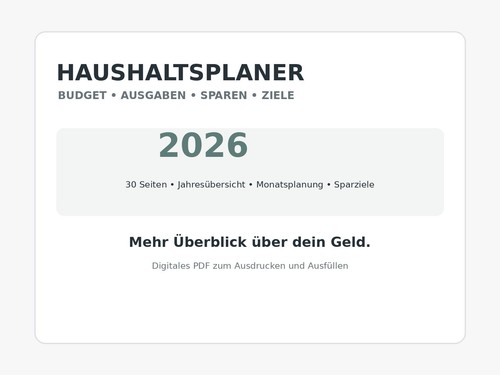 Haushaltsplaner 2026 pdf - haushaltsplaner,